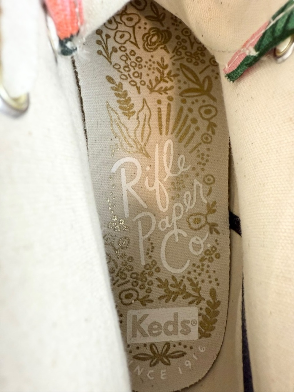 Keds X Rifle Paper Co. Kickstart Hi Juliet Sneaker High Top Floral Size 8.5 - Picture 10 of 12